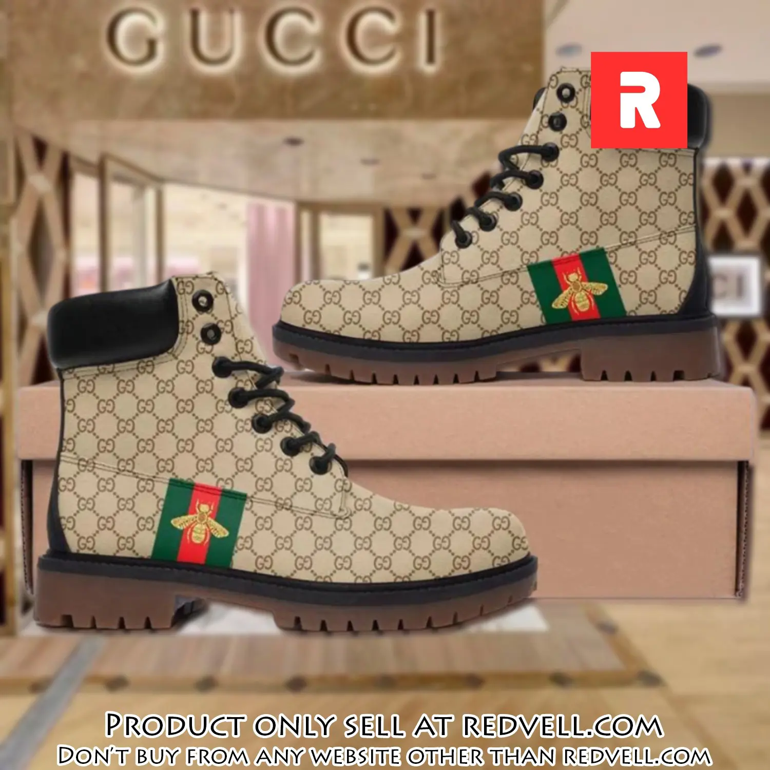 Gucci bee beige luxury brand boots premium gifts for men women rv3949924